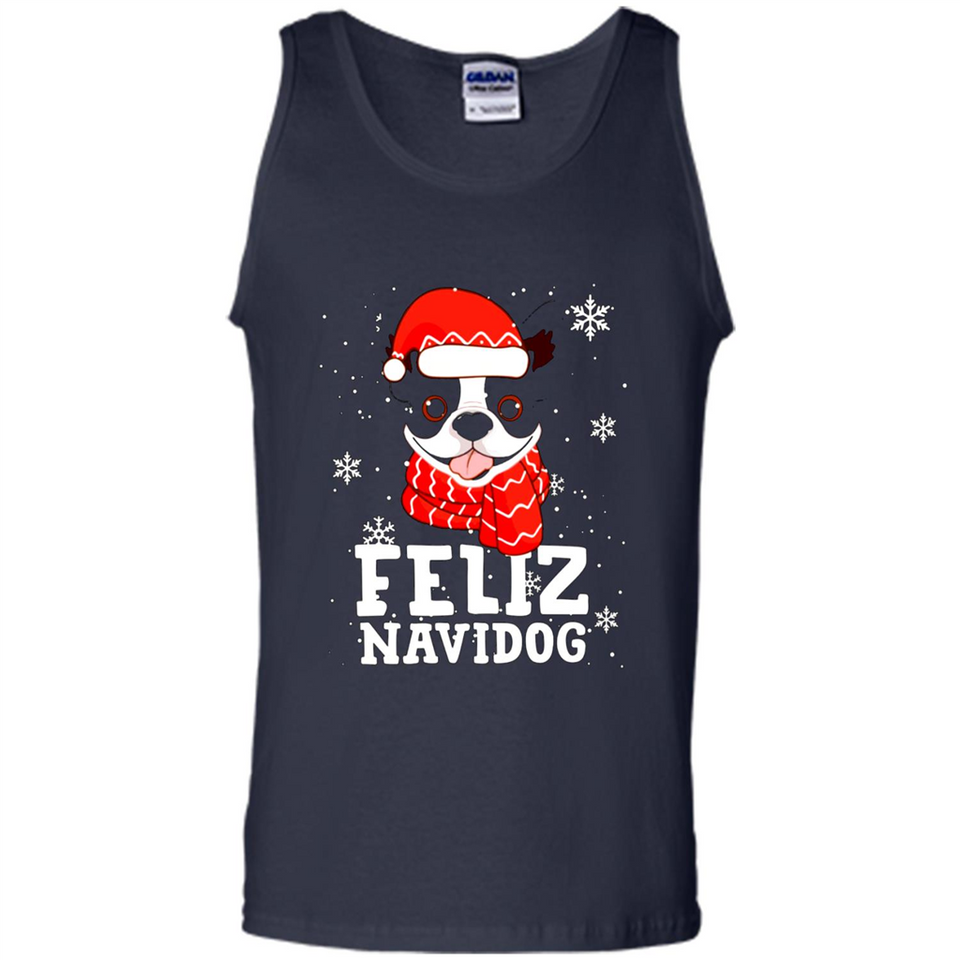 Feliz Navidog Boston Terrier Dog Ugly Xmas Sweater PING PONG