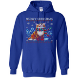 Christmas Ugly Sweater Cat With Christmas Meowy Chritstmas - Hoodie