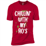 Chillin With My Ho's Funny Christmas - Premium Short Sleeve T-Shirt