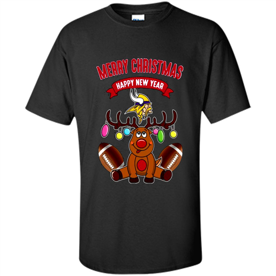 Minnesota Vikings NFL Reindeer Funny Merry Christmas And Happy New Year