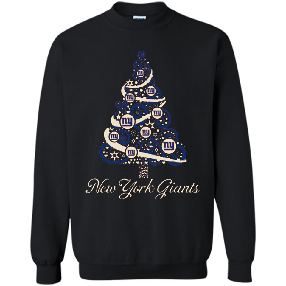 New York Giants NFL Football Team Logo Christmas Tree T-Shirt - Sweatshirt