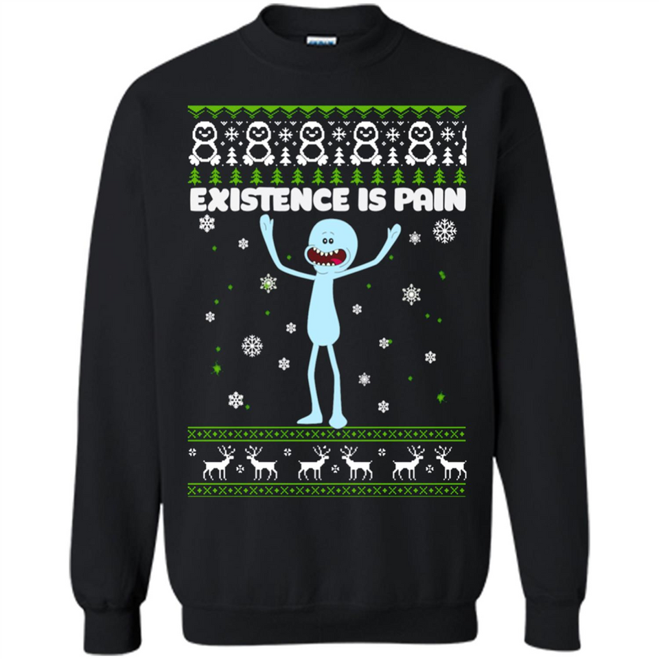 Mr Meeseeks Xistence Is Pain Ugly Christmas - Sweatshirt
