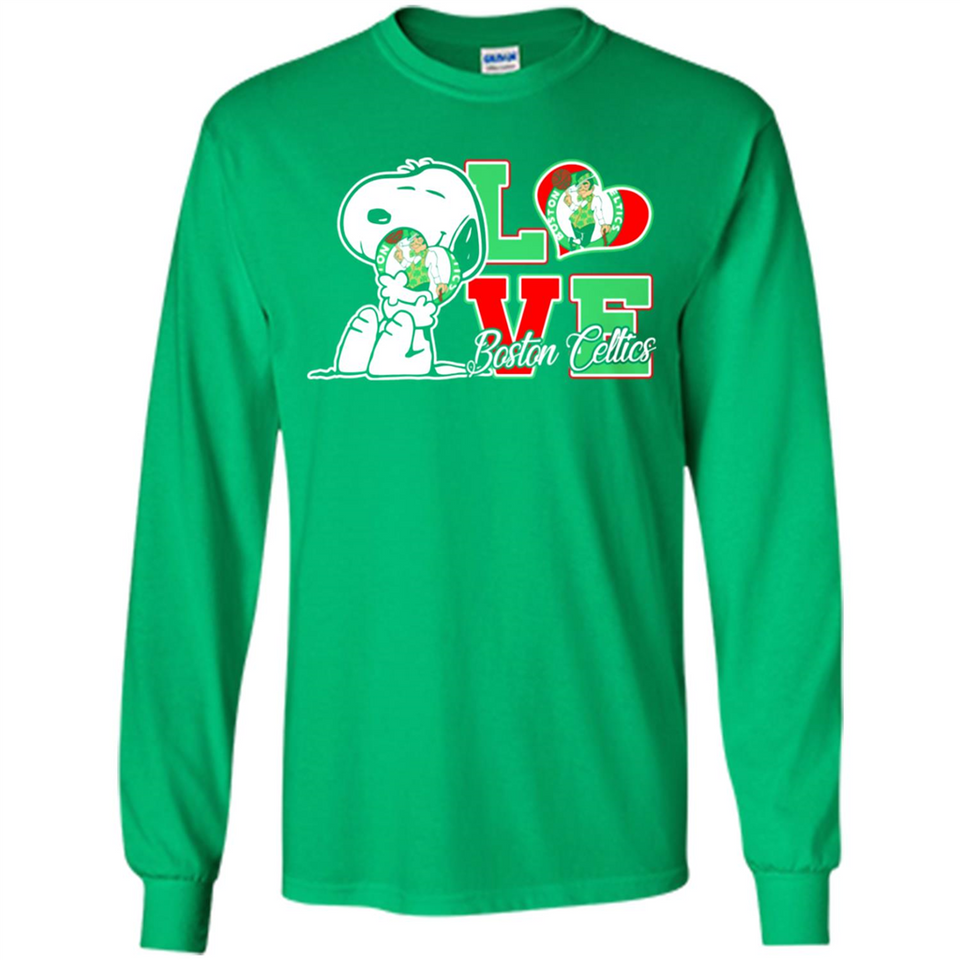 Snoopy loves NBA Boston Celtics - Long Sleeve T-Shirt