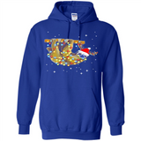 Christmas Lights Sloth Wearing Santa Hat Funny Xmas - Hoodie