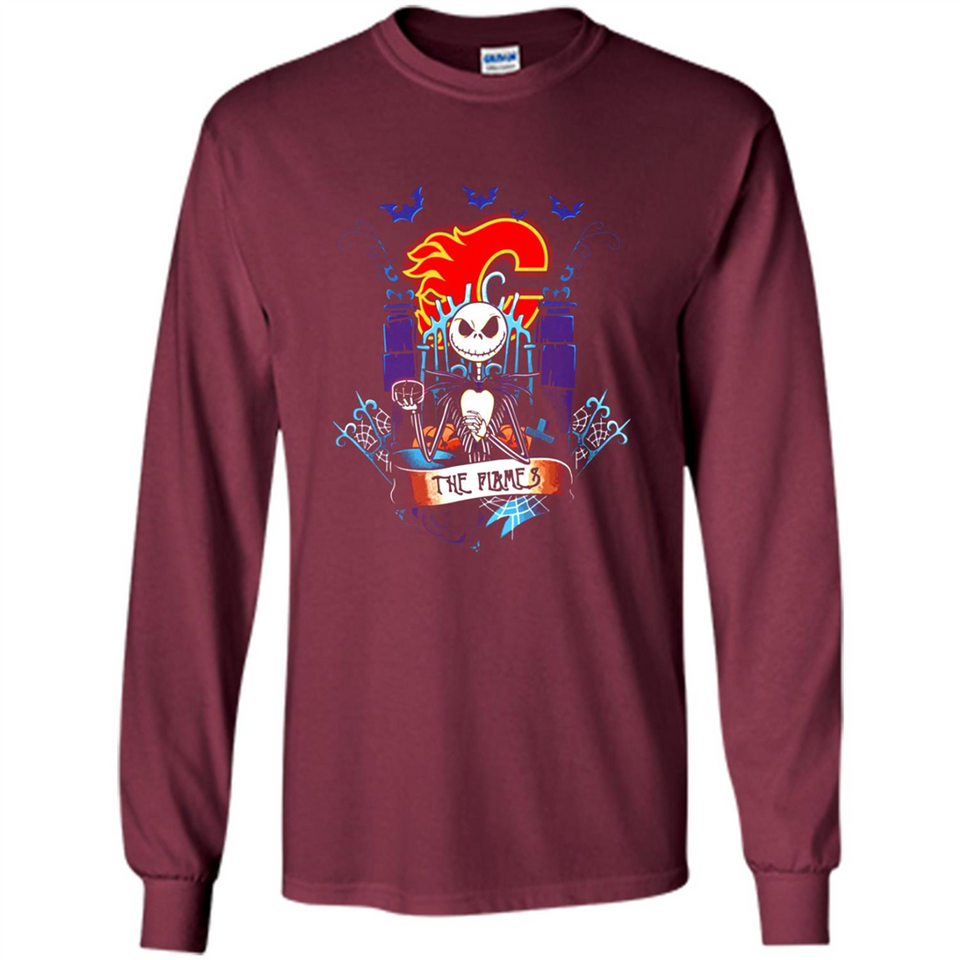 Calgary Flames Halloween The Nightmare Before Christmas - Long Sleeve T-Shirt