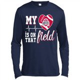 Ohio State Buckeyes Football My Heart is on that Field - Canvas Long Sleeve T-Shirt