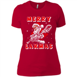 Lacrosse Merry Laxmas Santa - Ladies' Boyfriend T-Shirt