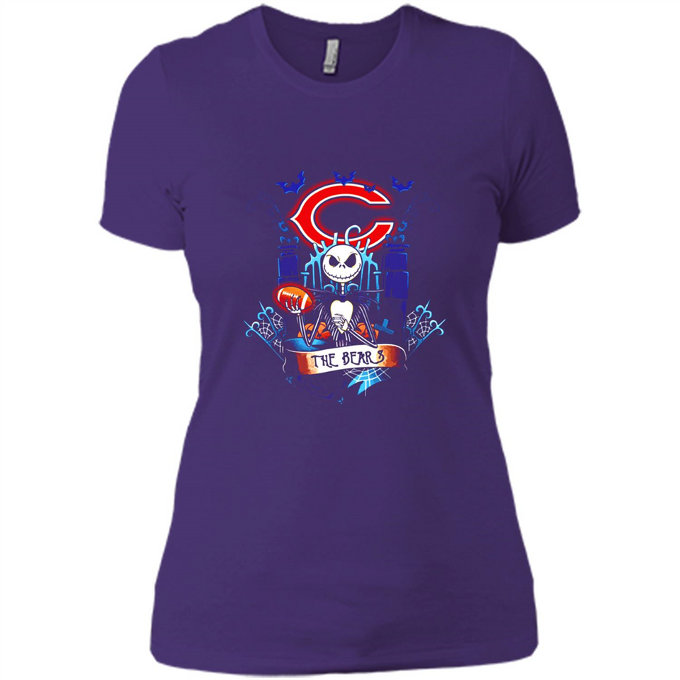 Chicago Bears Halloween The Nightmare Before Christmas - Ladies' Boyfriend T-Shirt