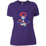 Chicago Bears Halloween The Nightmare Before Christmas - Ladies' Boyfriend T-Shirt