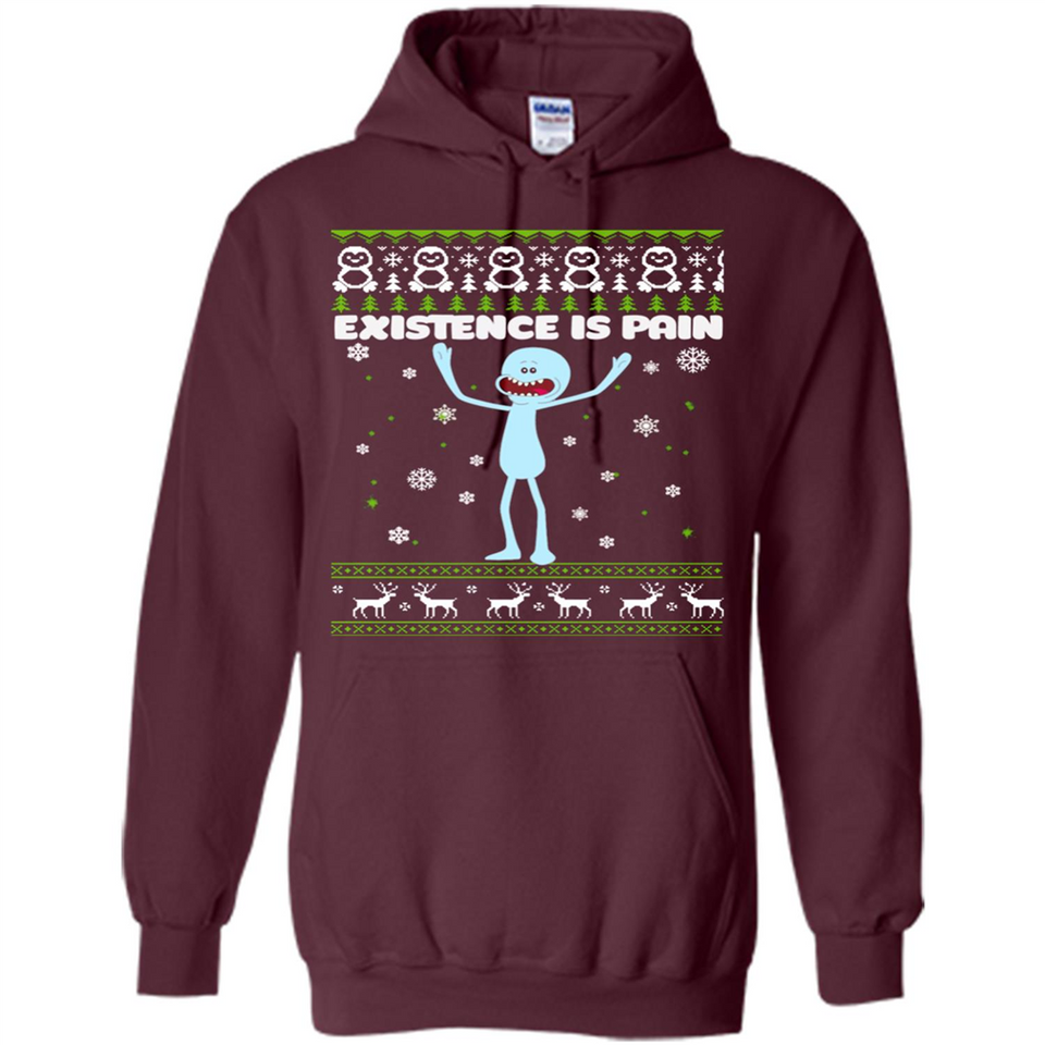 Mr Meeseeks Xistence Is Pain Ugly Christmas - Hoodie