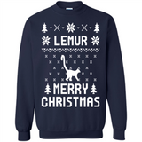 Vintage Tee For Women Men Graphic Shirts Lemur Ugly Christmas Sweater - Sweatshirt