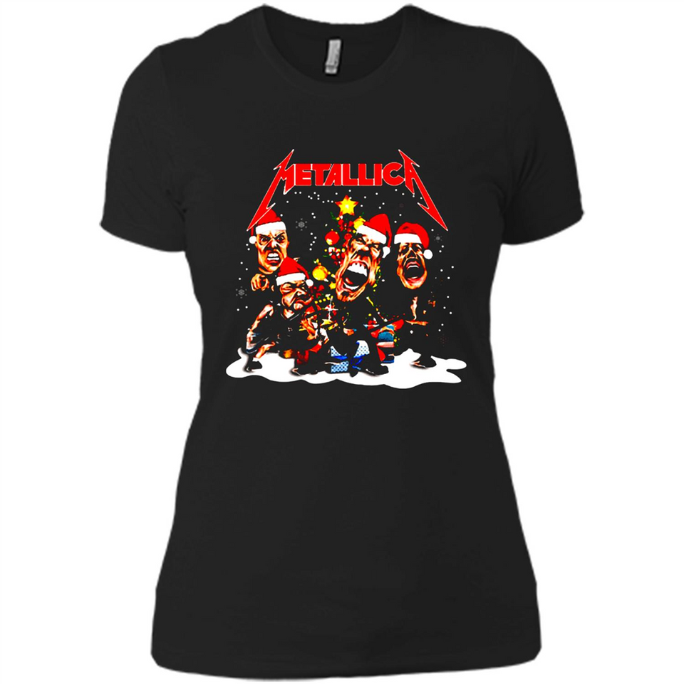 Metallica christmas sweatshirt hoodie long PINGPONG - Ladies' Boyfriend T-Shirt