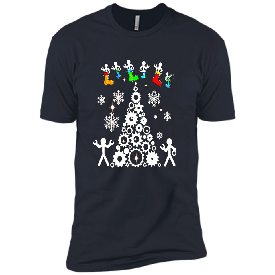 Funny Mechanics Ugly Christmas 2018 - Premium Short Sleeve T-Shirt