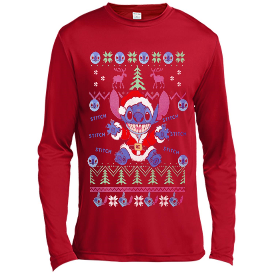 Stitch ugly christmas sweater - Canvas Long Sleeve T-Shirt