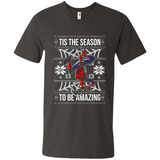 Marvel Spider Man Tis The Season To Be Amazing Ugly Christmas Mug PINGPONG - Men's V-Neck