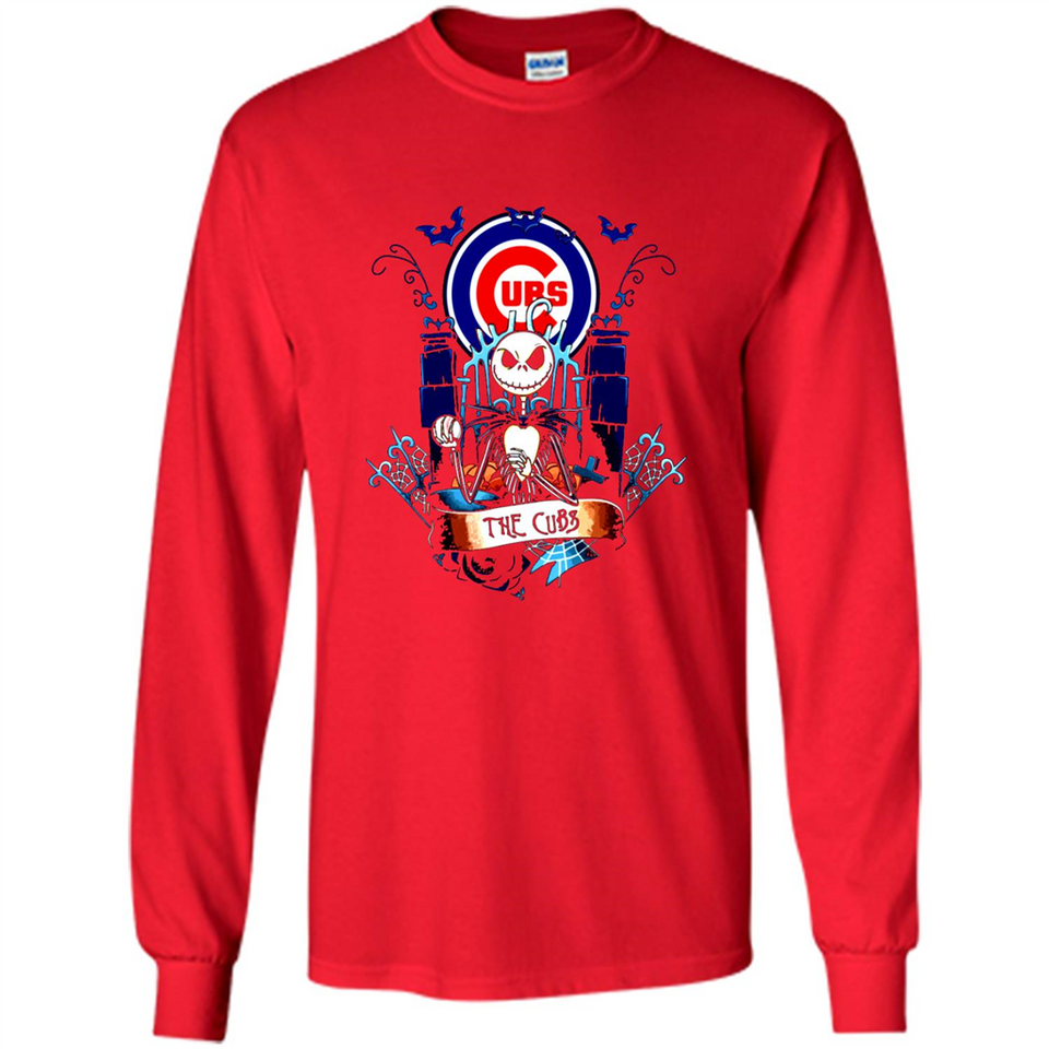 Chicago Cubs Halloween The Nightmare Before Christmas - Long Sleeve T-Shirt