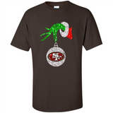 Amazing tee San Francisco 49ers Glitter Grinch Monogram Ornament Christmas Gift - Shirt