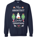 This Architect Loves Christmas Tree Shirt with Snowman