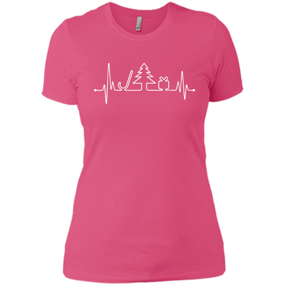 Heartbeat Christmas Tree T-shirt Funny Xmas Costume