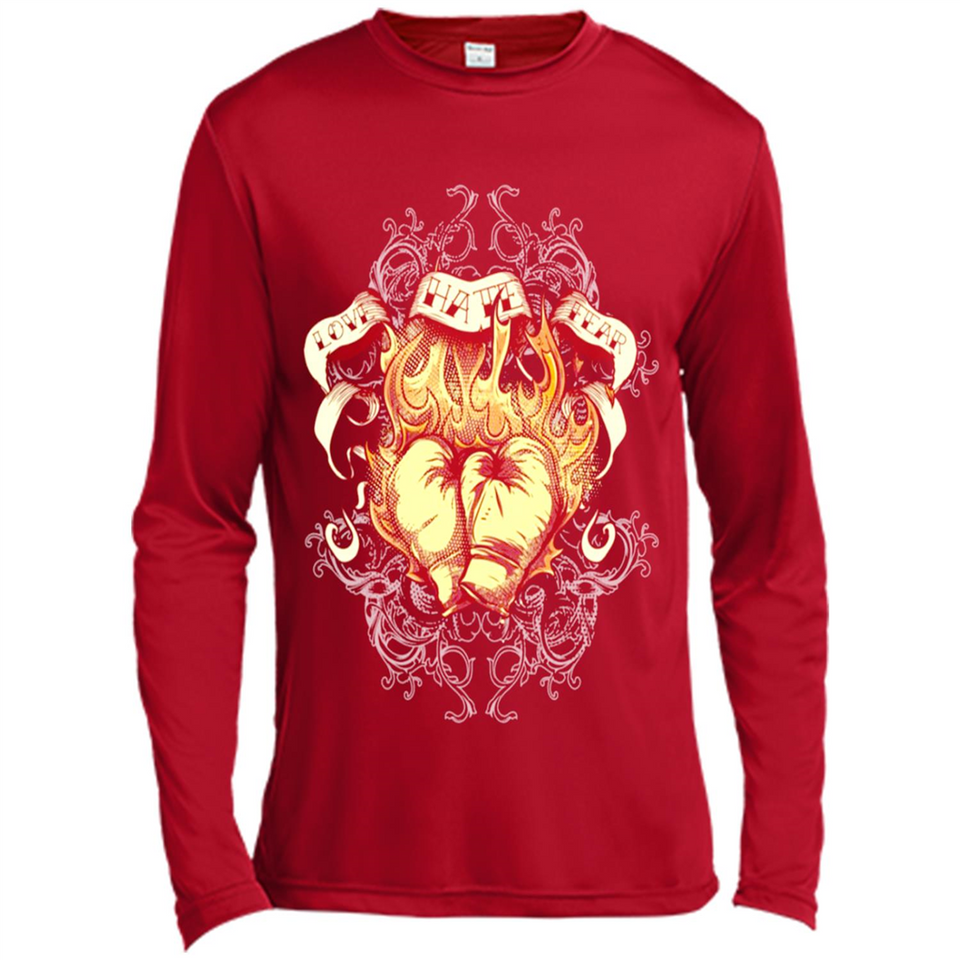 Love Hate Fear Boxing - Martial Art Fighting - Canvas Long Sleeve T-Shirt