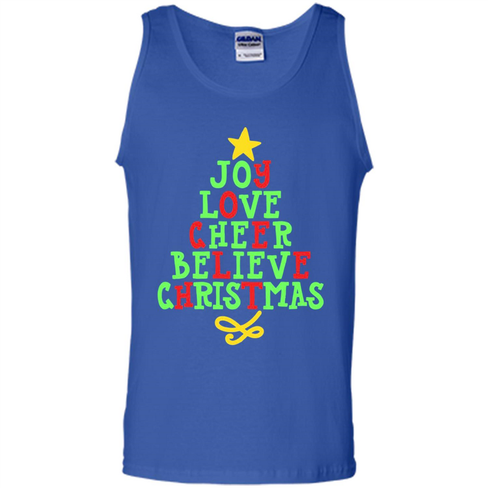 Joy Love Cheer Believe Christmas Tree
