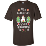 This Architect Loves Christmas Tree Shirt with Snowman