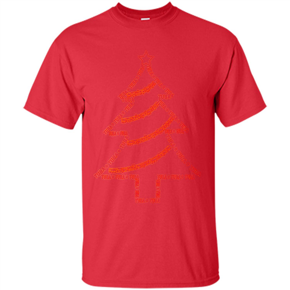 Tuba Text Christmas Tree Musical Instrument Holiday Shirt