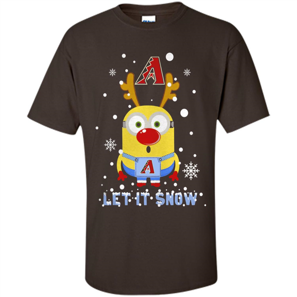 Minion Arizona Diamondbacks Ugly Christmas Sweater Let it Snow - Shirt