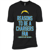Reasons to be a Los Angeles Chargers Fan Complete List on Back - Premium Short Sleeve T-Shirt