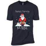 Funny Christmas Nurse Shirt, Santa_s Favorite Nurse - Premium Short Sleeve T-Shirt