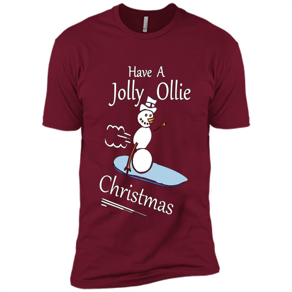 Snowman Snowboarder Tshirt Have Jolly Ollie Christmas