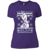 Olaf frozen ugly christmas sweater - Ladies' Boyfriend T-Shirt