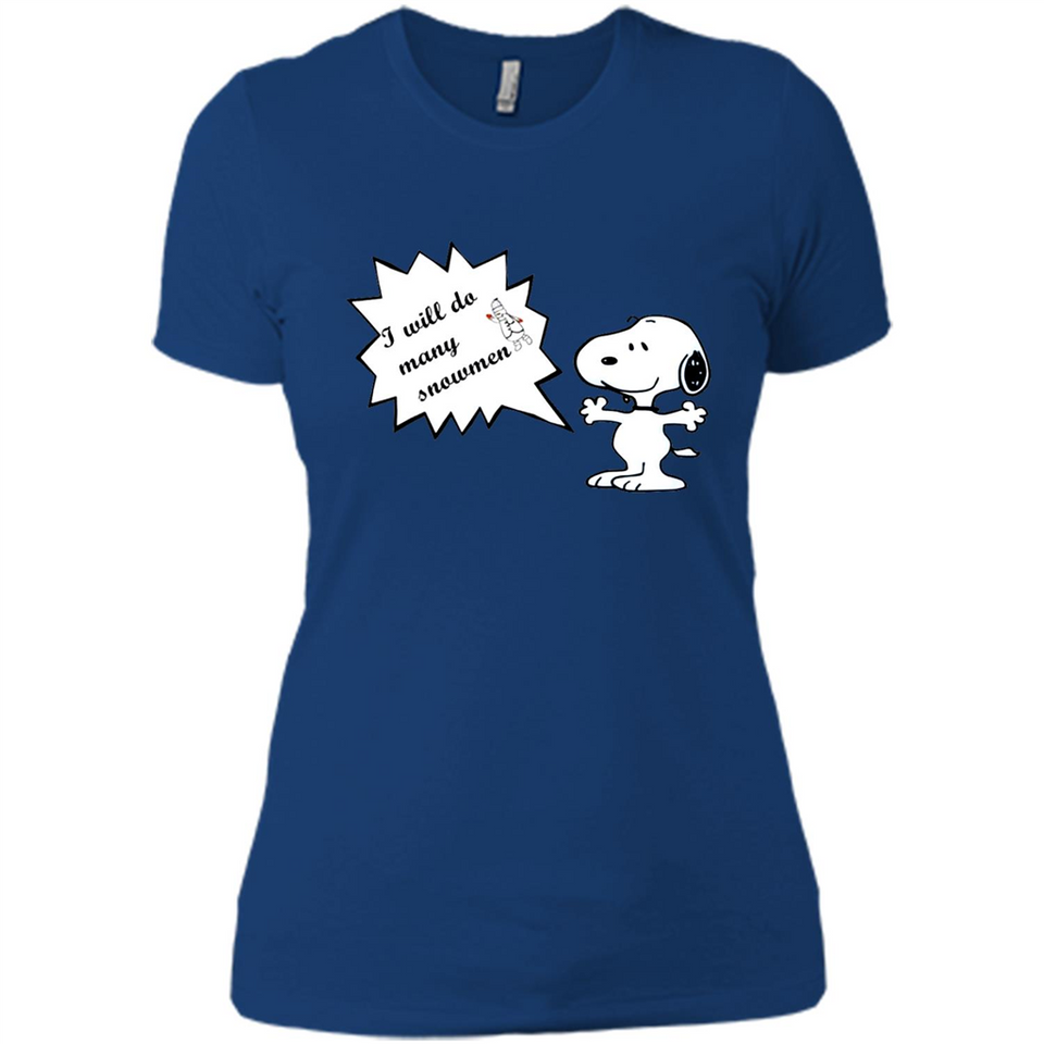 Snoopy I Will Do Many Snowman Christmas