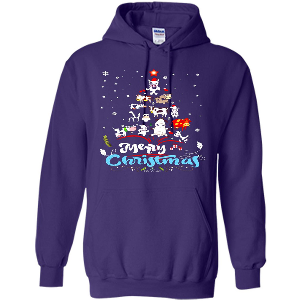 Christmas Ugly Sweater Animal Tree Pine Merry Christmas - Hoodie