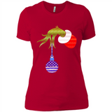 Grinch Holding American Flag ornament Christmas