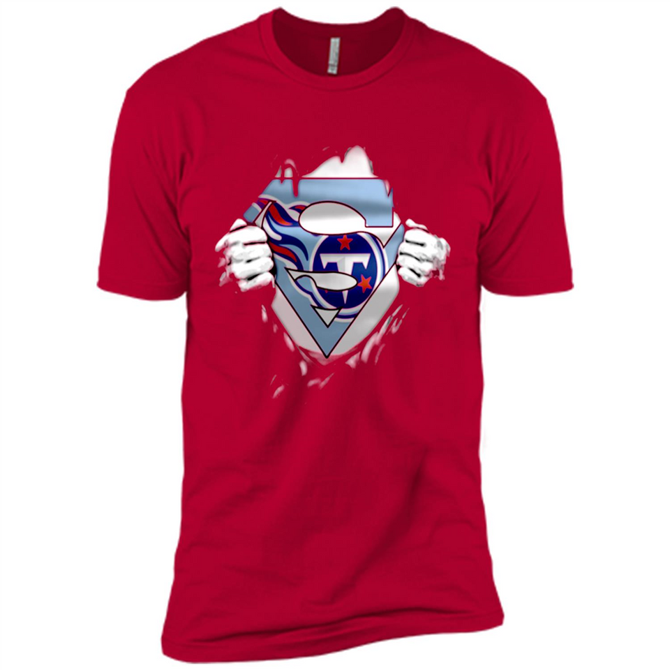 Tennessee Titans And Superman Fans - Premium Short Sleeve T-Shirt