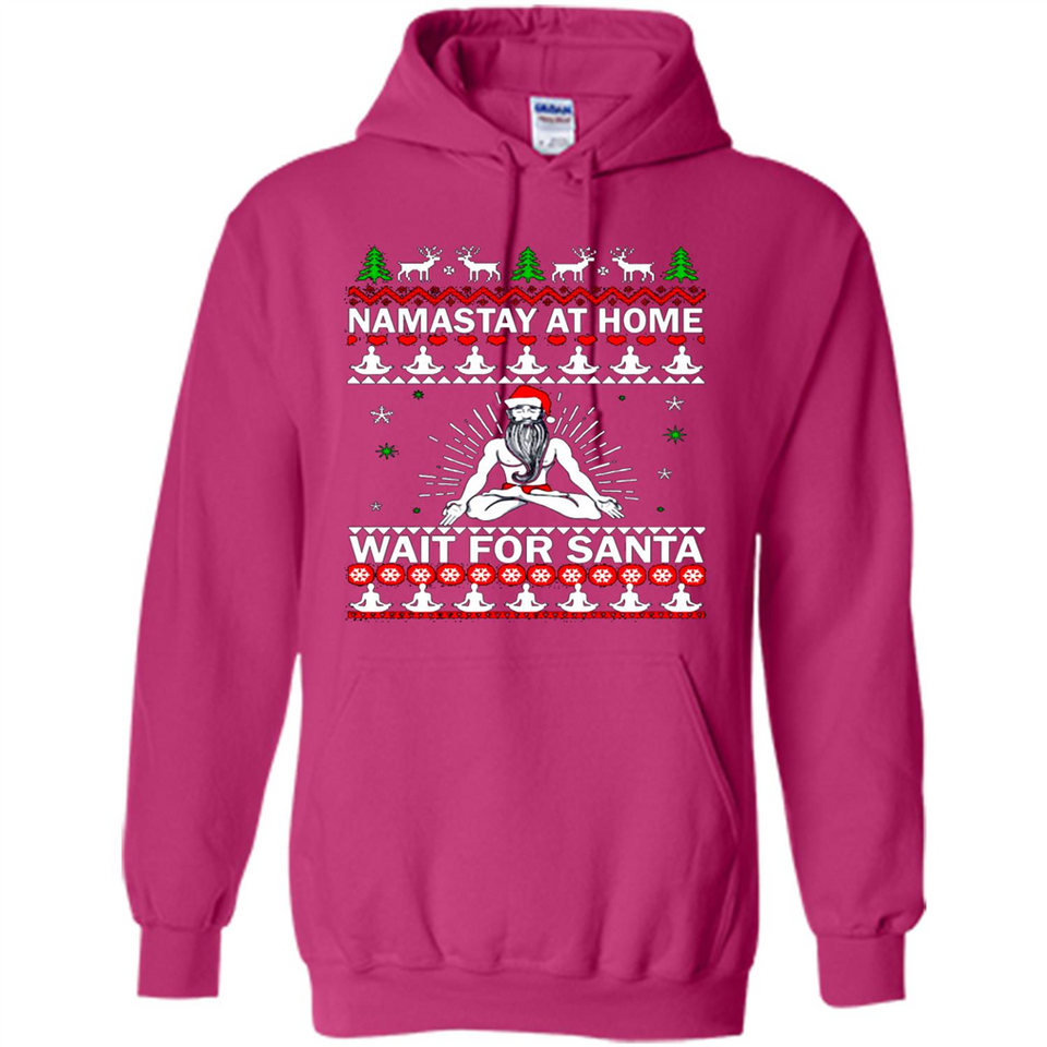 Namastay at home and wait for Santa Christmas sweatshirt PINGPONG
