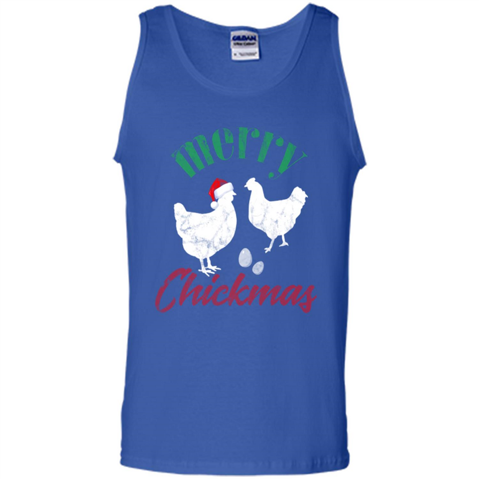 Christmas Chicken Shirt Santa Hens Lover Funny Farmer Gift - Tank Top