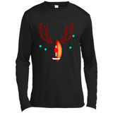 Football Christmas Shirt Reindeer Christmas Football Funny - Canvas Long Sleeve T-Shirt