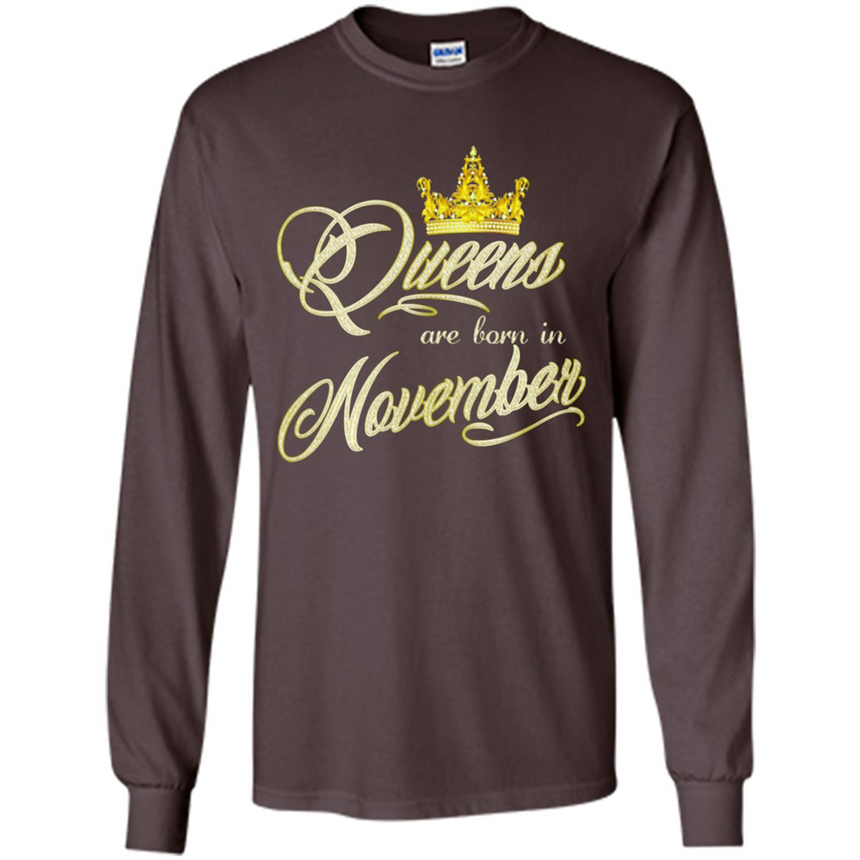 Queens Are Born In November Golden T-Shirt