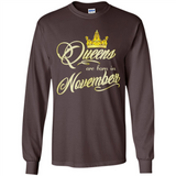 Queens Are Born In November Golden T-Shirt