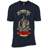 October Guy With Three Sides Quiet Fun Crazy - Premium Short Sleeve T-Shirt
