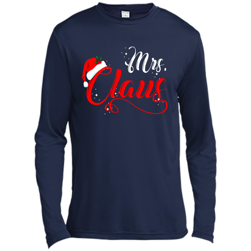 Mrs. Claus Santa Claus Merry Xmas T-Shirt - Canvas Long Sleeve T-Shirt