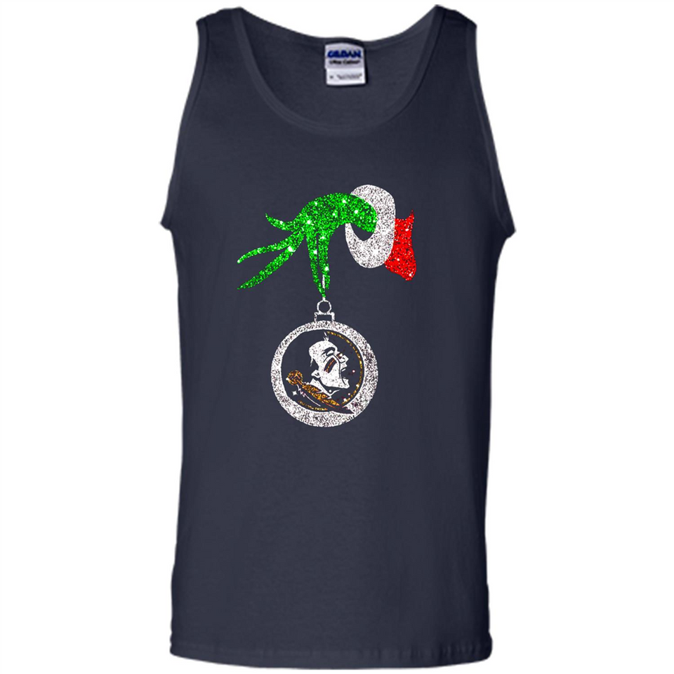 Amazing Florida State Seminoles Glitter Grinch Monogram Ornament Christmas Gift - Tank Top