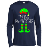 Matching Family Christmas Shirt Funny I'm The Naughty Elf Black mugs PINGPONG - Canvas Long Sleeve T-Shirt
