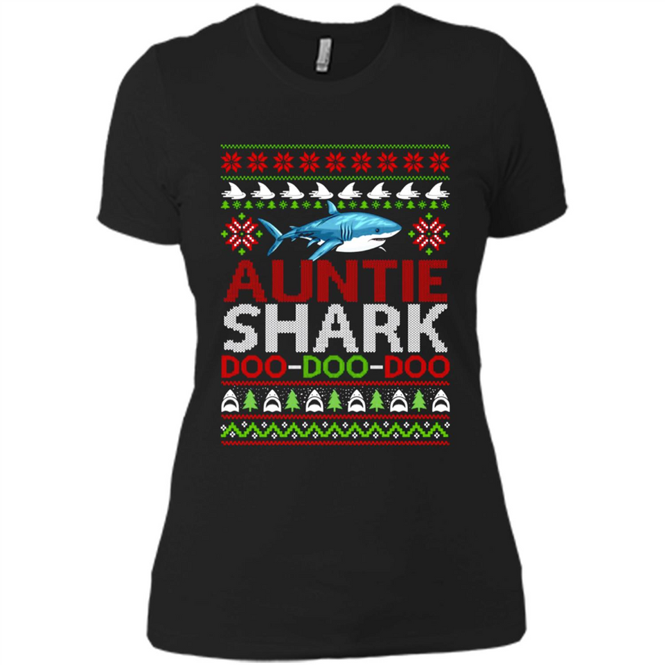 Auntie shark Doo Doo Doo Christmas - Ladies' Boyfriend T-Shirt