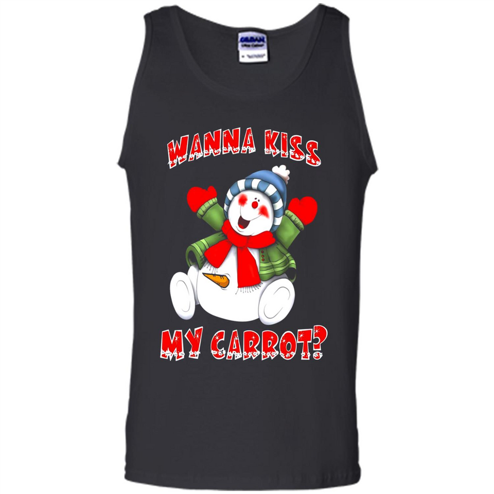 Snowman Wanna Kiss My Carrot Christmas - Tank Top