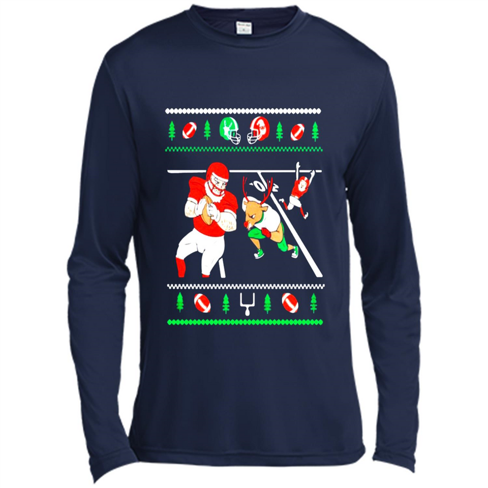 Santa vs Deer Football Ugly Christmas PINGPONG