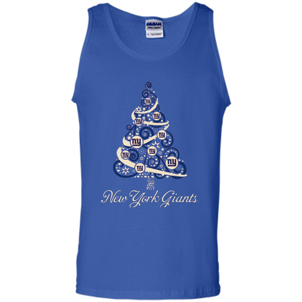 New York Giants NFL Football Team Logo Christmas Tree T-Shirt - Tank Top