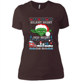 YODA SILENT NIGHT JEDI NIGHT CHRISTMAS UGLY SWEATER